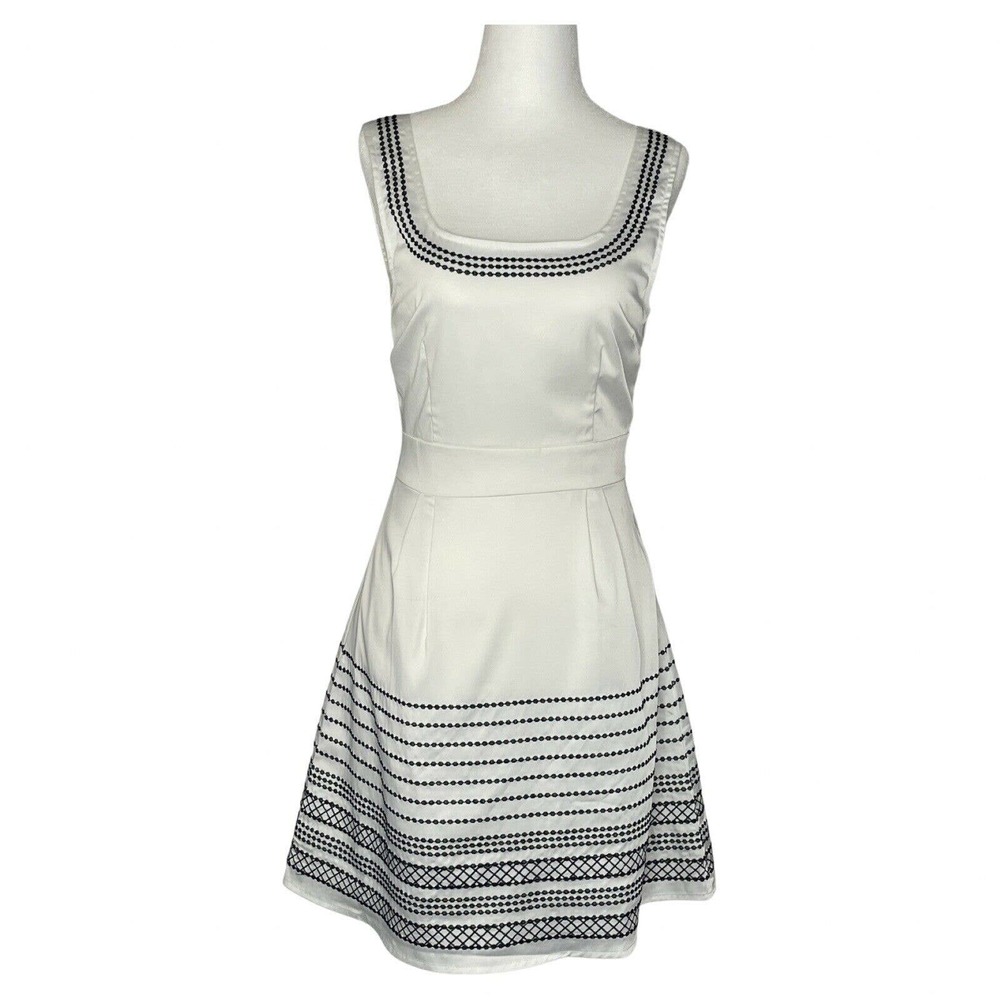 Sunny Girl White Embroidered A-line Dress S NWT
